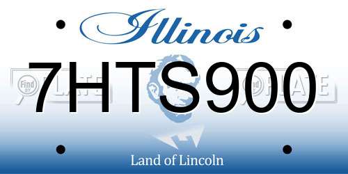 7HTS900 Illinois License Plate