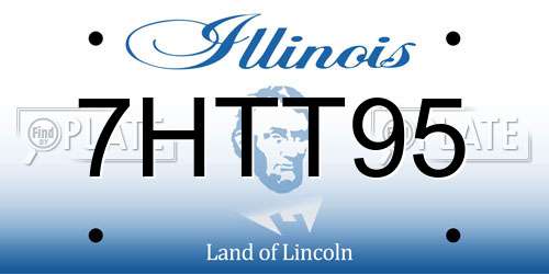 7HTT95 Illinois License Plate