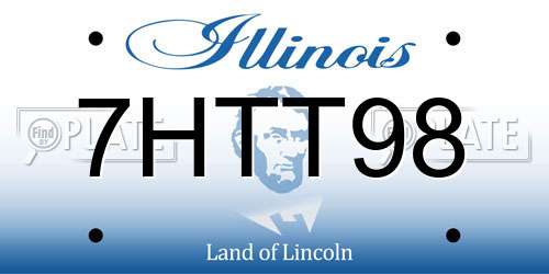 7HTT98 Illinois License Plate