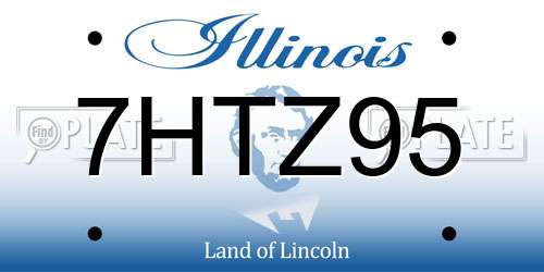 7HTZ95 Illinois License Plate