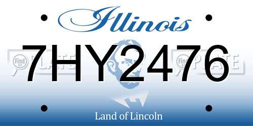 7HY2476 Illinois License Plate