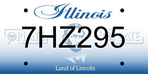 7HZ295 Illinois License Plate