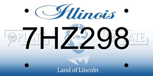 7HZ298 Illinois License Plate
