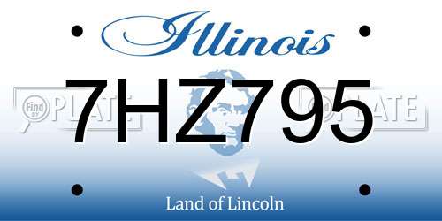 7HZ795 Illinois License Plate