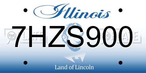 7HZS900 Illinois License Plate