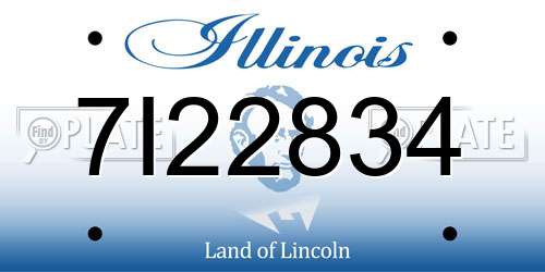 7I22834 Illinois License Plate