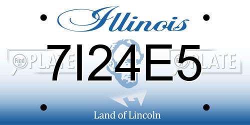 7I24E5 Illinois License Plate