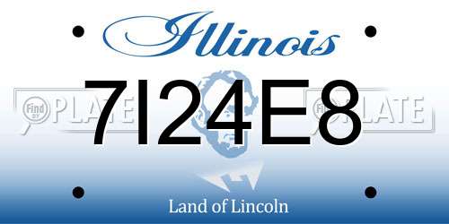 7I24E8 Illinois License Plate