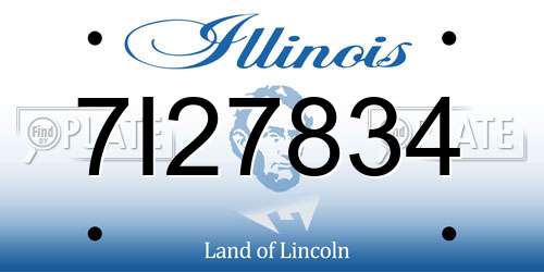 7I27834 Illinois License Plate
