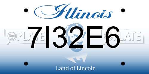 7I32E6 Illinois License Plate