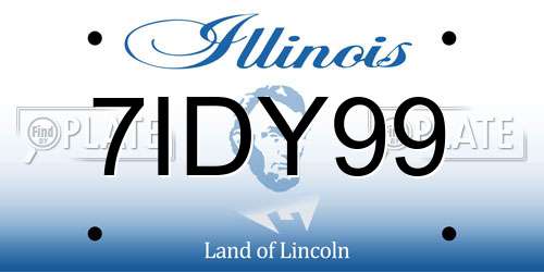 7IDY99 Illinois License Plate