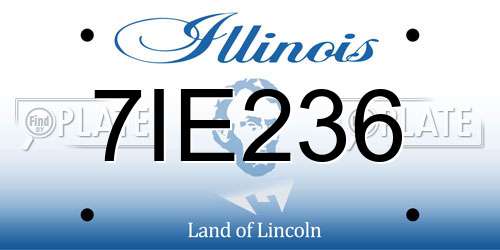 7IE236 Illinois License Plate