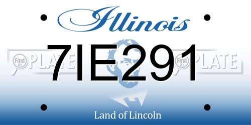 7IE291 Illinois License Plate