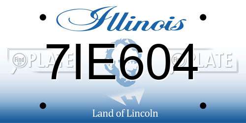 7IE604 Illinois License Plate