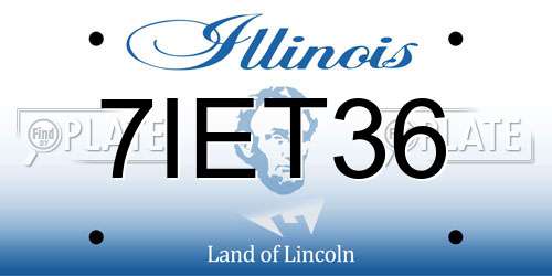 7IET36 Illinois License Plate
