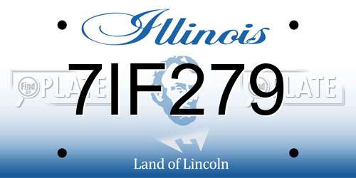 7IF279 Illinois License Plate