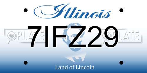 7IFZ29 Illinois License Plate