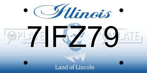 7IFZ79 Illinois License Plate