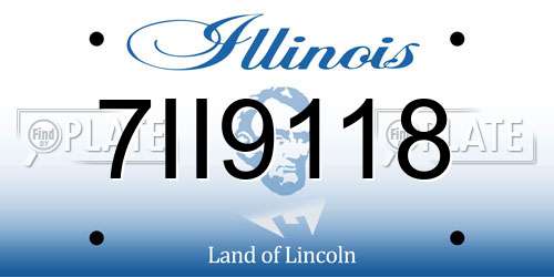 7II9118 Illinois License Plate