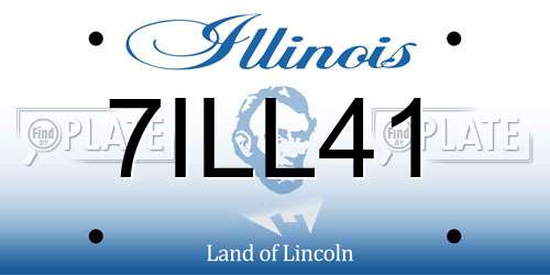 7ILL41 Illinois License Plate