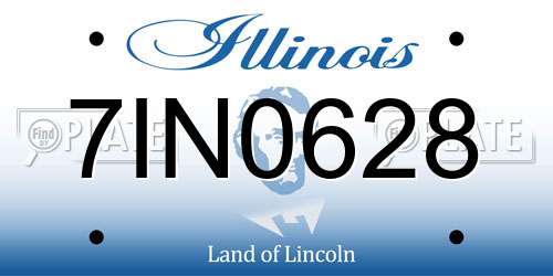 7IN0628 Illinois License Plate