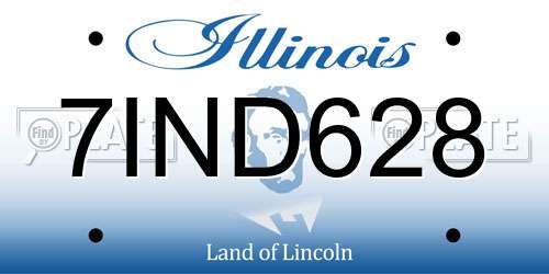 7IND628 Illinois License Plate