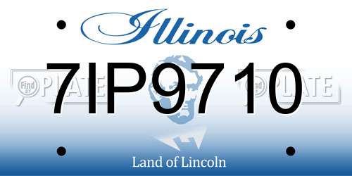 7IP9710 Illinois License Plate