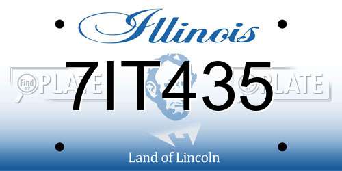 7IT435 Illinois License Plate