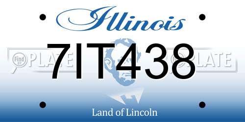 7IT438 Illinois License Plate