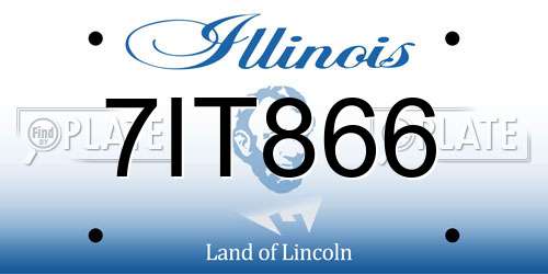 7IT866 Illinois License Plate