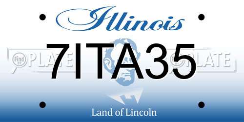 7ITA35 Illinois License Plate