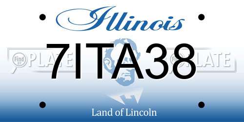 7ITA38 Illinois License Plate