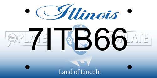 7ITB66 Illinois License Plate