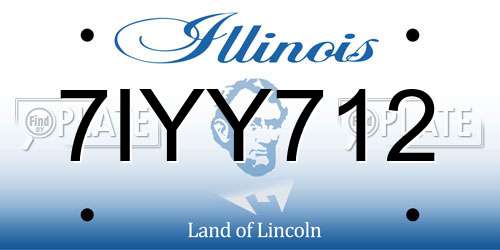 7IYY712 Illinois License Plate