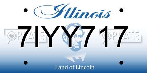 7IYY717 Illinois License Plate