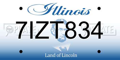 7IZT834 Illinois License Plate