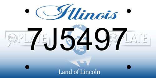 7J5497 Illinois License Plate