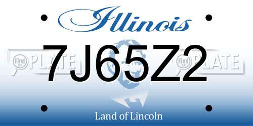 7J65Z2 Illinois License Plate