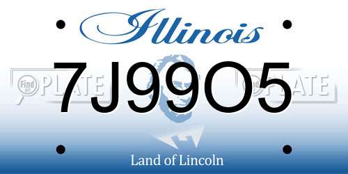 7J99O5 Illinois License Plate