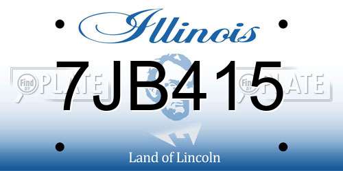 7JB415 Illinois License Plate