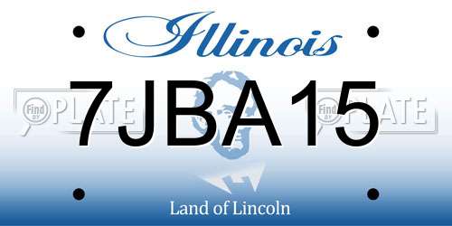 7JBA15 Illinois License Plate