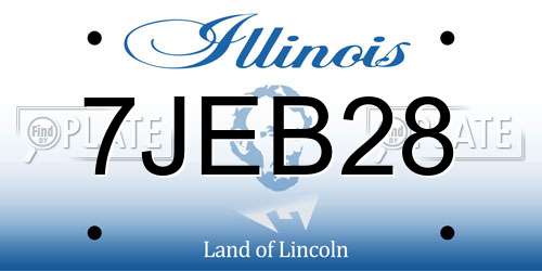 7JEB28 Illinois License Plate