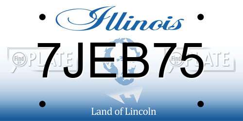 7JEB75 Illinois License Plate
