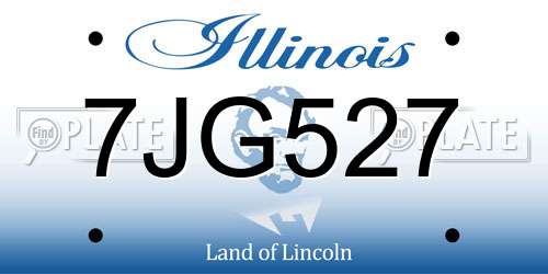 7JG527 Illinois License Plate