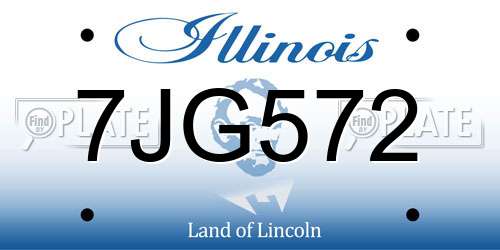 7JG572 Illinois License Plate