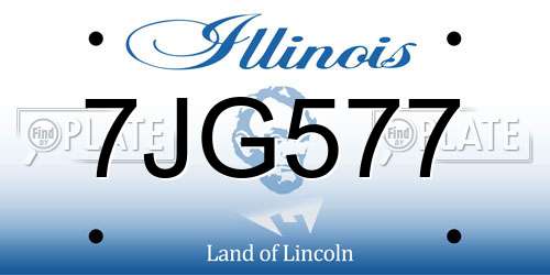 7JG577 Illinois License Plate