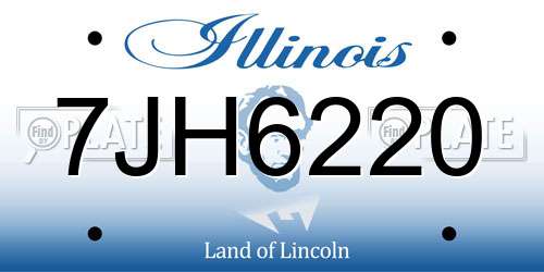 7JH6220 Illinois License Plate