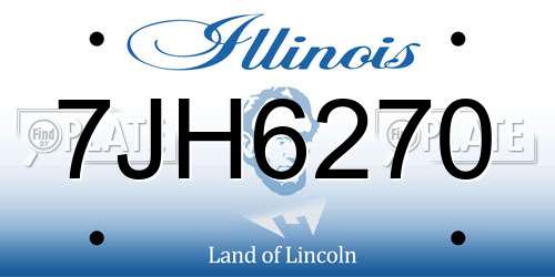 7JH6270 Illinois License Plate