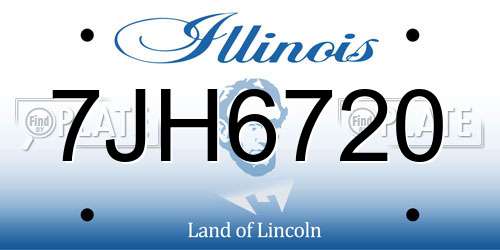 7JH6720 Illinois License Plate