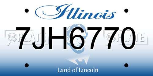 7JH6770 Illinois License Plate